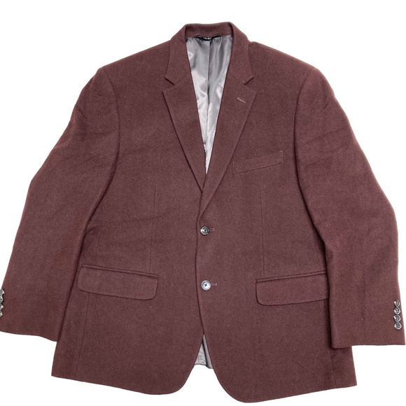 unisex blazer jacket Jos A. Bank 44S M brown wool/ silk classic academia hipster - Picture 4 of 13